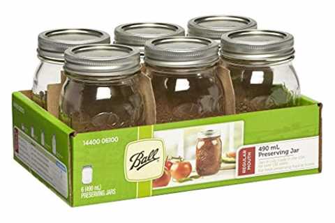 Ball Mason Glass Preserving Homemade Jam Gift Jars 490ml - Pack of 6